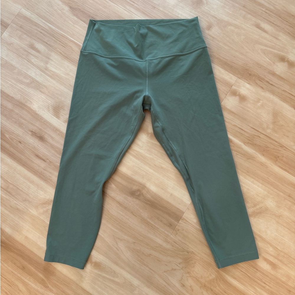 Lululemon Align High Rise Crop 23” Green Twill Size 14